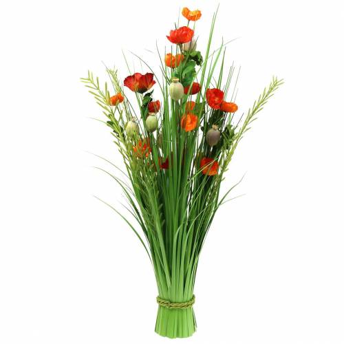 Floristik24 Dekoracyjny stojący bukiet mak sztuczny pomarańczowy W77cm