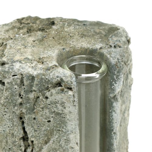 Floristik24 Waza betonowa z probówką H15cm 3szt.