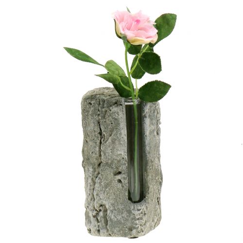 Floristik24 Waza betonowa z probówką H15cm 3szt.