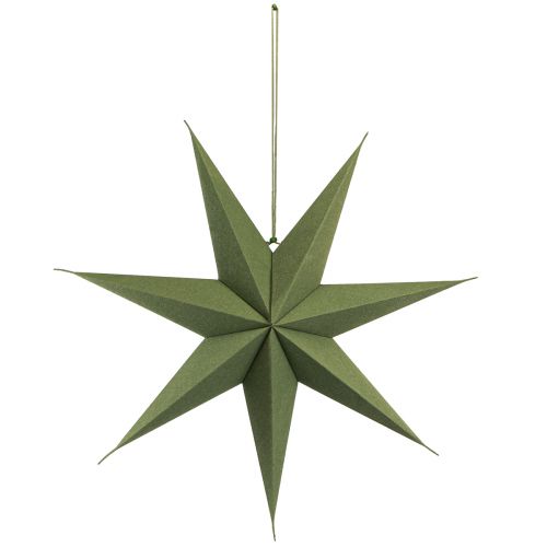 Produkt Ozdoba w kształcie gwiazdek z papieru poinsecyjnego jutowego w kolorze zielonym 60x15cm