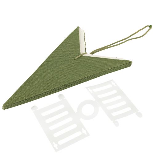 Produkt Ozdoba w kształcie gwiazdek z papieru poinsecyjnego jutowego w kolorze zielonym 60x15cm