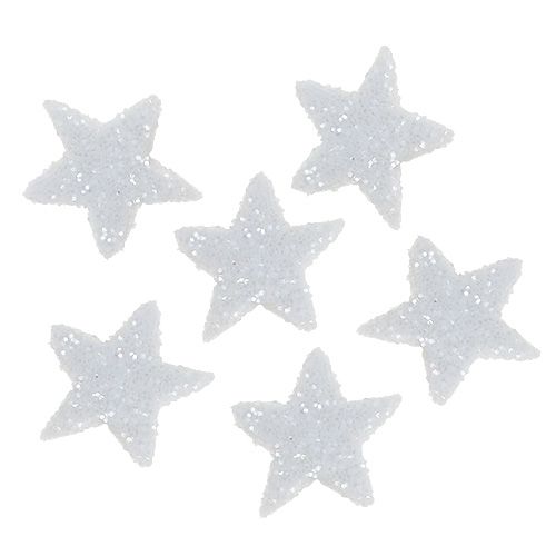 Produkt Gwiazdka Brokatowa 1,5cm do posypania biała 144szt