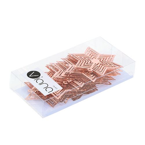 Floristik24 Gwiazda metalowa miedź 6cm 24szt