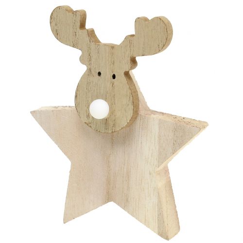 Floristik24 Renifer Dekoracja Świąteczna Drewno 14cm x 17cm