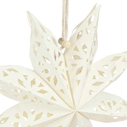 Produkt Papier dekoracyjny do zawieszek gwiazda śnieżynka w kolorze białym Ø20cm 6 szt