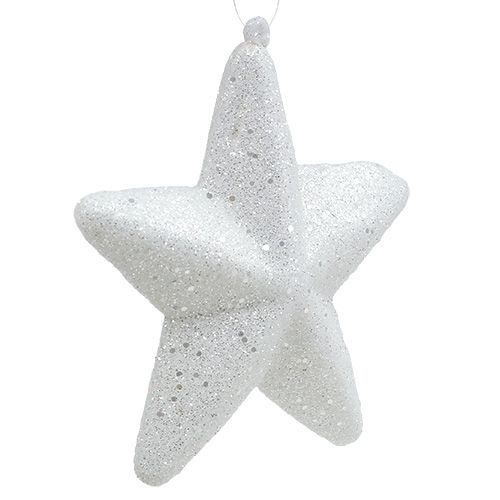 Produkt Gwiazda biała z brokatem 11,5cm