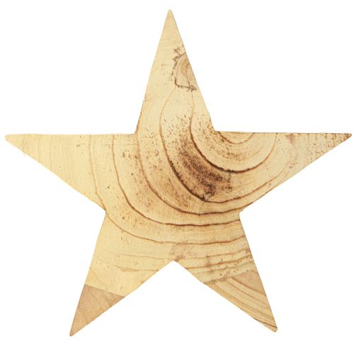Produkt Gwiazda wykonana z drewna Drewniana gwiazda do stojącej Paulowni naturalnej 30cm