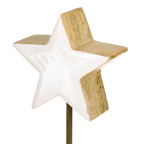 Produkt Gwiazda drewniana biała, gwiazdy drewniane stojące, wys. 23 cm, 2 szt.