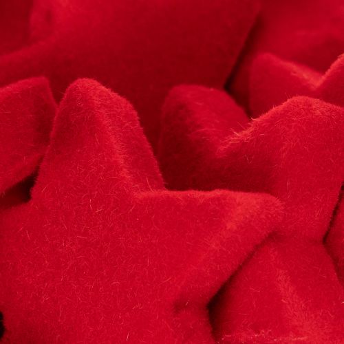 Mała dekoracyjna gwiazda, dekoracja flokowana, 5 cm, 40 sztuk | Floristik24.pl