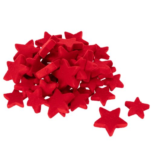 Mała dekoracyjna gwiazda, dekoracja flokowana, 5 cm, 40 sztuk | Floristik24.pl