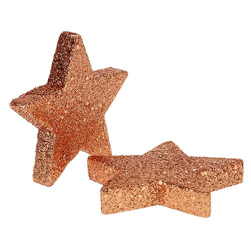 Floristik24 Gwiazdki miedziane 6,5cm z miką 36szt.