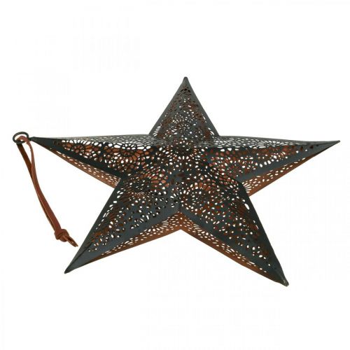 Produkt Wieszak świąteczny gwiazda metalowa gwiazda czarna wys. 25,5 cm