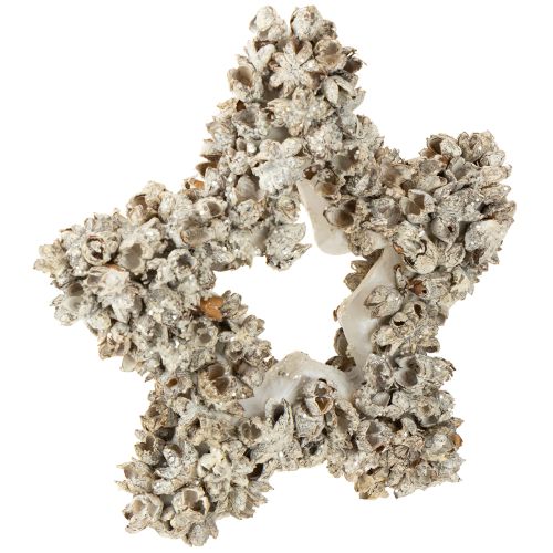 Produkt Gwiazda do zawieszenia dekoracja świąteczna biała, brokatowa Ø15cm