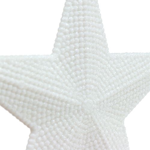 Floristik24 Gwiazda do zawieszenia biała 11cm L19cm 6szt