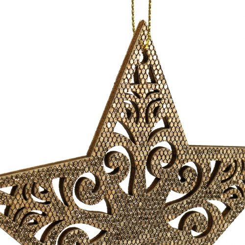 Produkt Gwiazdka złota do zawieszenia 8cm - 12cm 9 szt