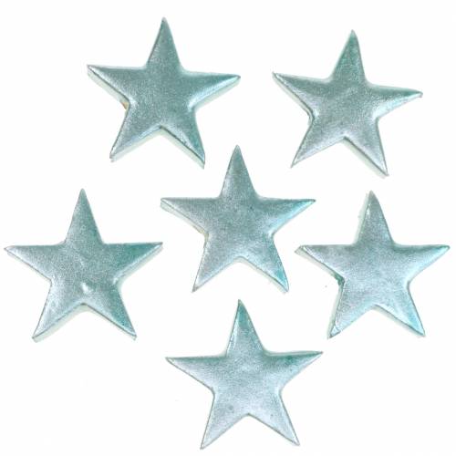 Floristik24 Deco gwiazdki ice blue 4cm 12szt