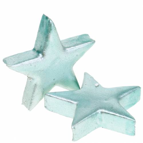 Floristik24 Deco gwiazdki ice blue 4cm 12szt