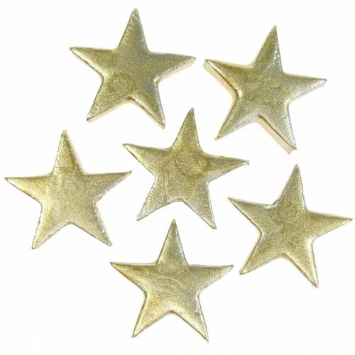 Floristik24 Dekoracje Gwiazdy złote 4cm 12szt