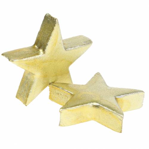 Floristik24 Dekoracje Gwiazdy złote 4cm 12szt