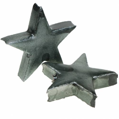Floristik24 Gwiazdki dekoracyjne szare 4cm 12 szt
