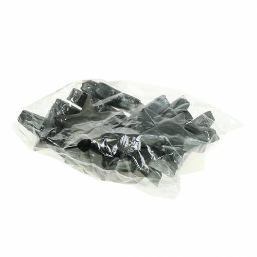 Floristik24 Gwiazdki dekoracyjne szare 4cm 12 szt
