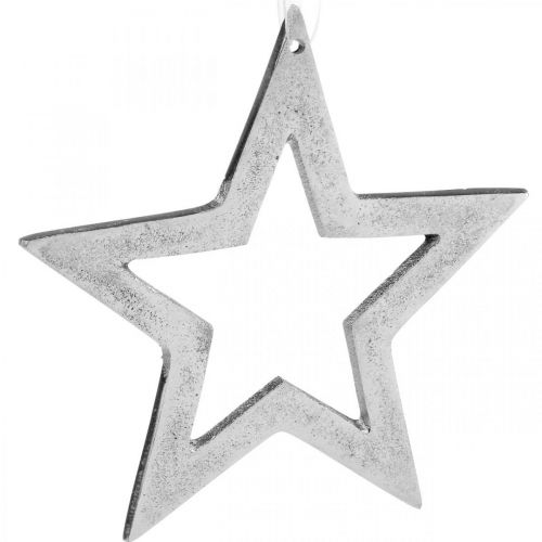 Produkt Wisząca Gwiazda Srebrna Aluminiowa Dekoracja Bożonarodzeniowa 15,5×15cm