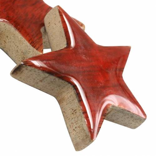 Floristik24 Dekoracja punktowa gwiazda mango malowana na czerwono 5×5cm 16 szt