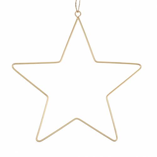 Produkt Gwiazda dekoracyjna do zawieszenia złotego metalu Ø35cm 4szt