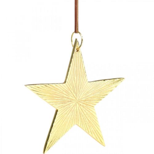 Produkt Złota gwiazda, dekoracja adwentowa, wisiorek dekoracyjny na Boże Narodzenie 12×13cm 2szt