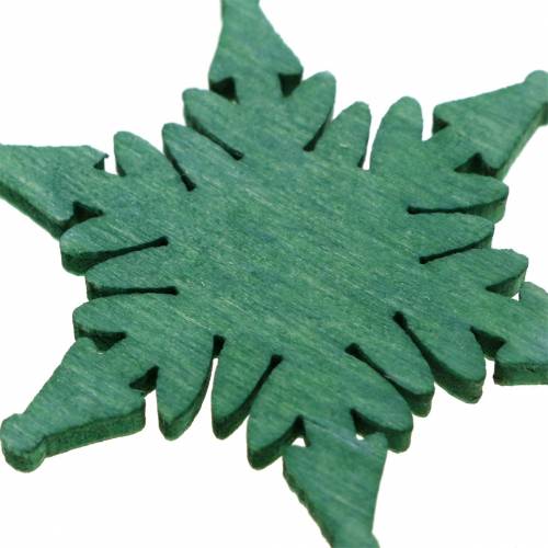 Produkt Dekoracja rozproszona Gwiazdka świąteczna zielona, biała, mix 4cm 72 szt