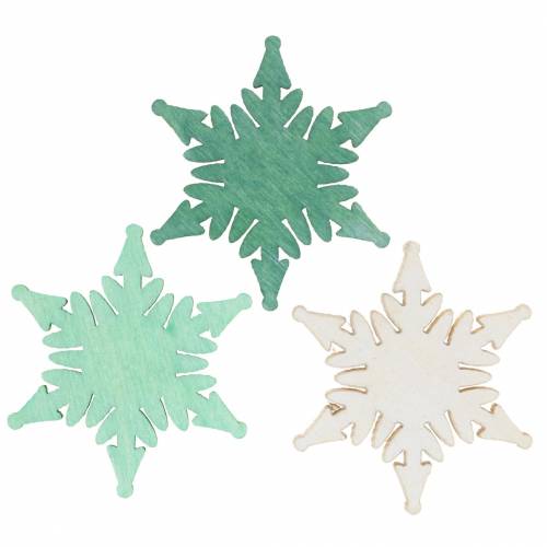 Produkt Scatter Christmas Star Green, White Assorted 4cm 72szt.