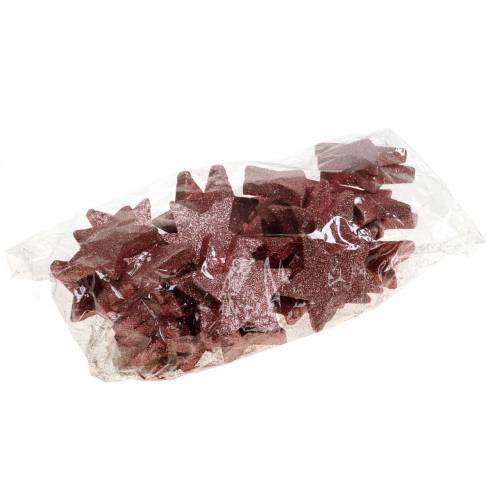 Floristik24 Gwiazda z brokatem Scatter Deco 6,5cm różowa 36szt