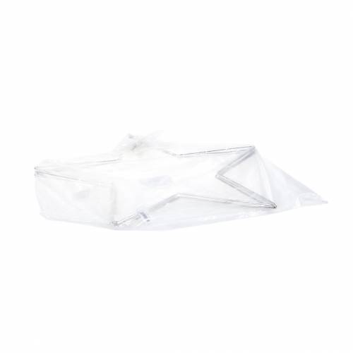 Floristik24 Dekoracja Gwiazda srebrna 40cm 4szt.