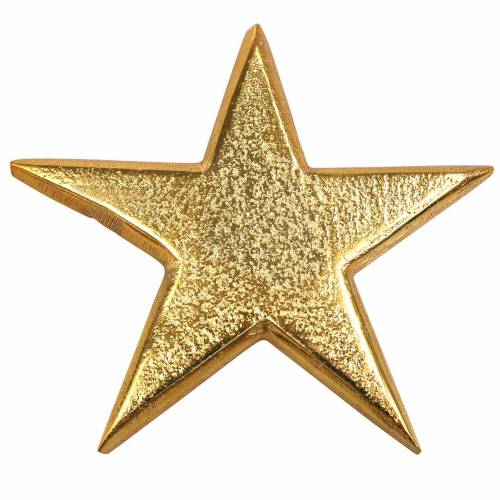 Floristik24 Gwiazdki metalowe złote 7,8×7,4cm/6,4×6,2cm 8 szt