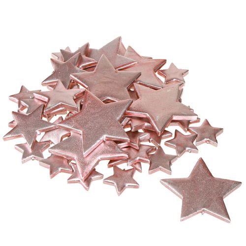 Produkt Dekoracja gwiazdkowa świąteczna różowa Ø3/5/7cm – 2. wybór – 44 szt.