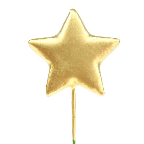 Floristik24 Gwiazdki na drucie do rękodzieła złote 5cm L23cm 48 szt