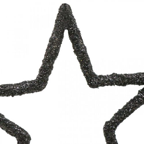 Produkt Dekoracja rozproszona Gwiazdki bożonarodzeniowe czarne brokatowe Ø4cm 120szt