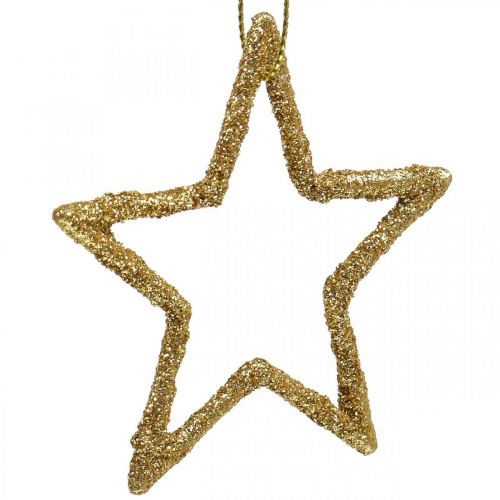 Produkt Ozdoba świąteczna zawieszka gwiazda złoty brokat 7,5cm 40szt
