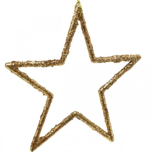 Produkt Błyszczące gwiazdki, ozdoby adwentowe, ozdoby gwiazdkowe do powieszenia, ozdoby świąteczne złote 11,5 × 12 cm 12 sztuk
