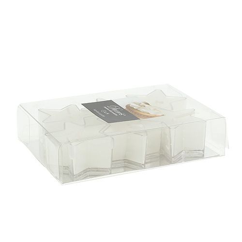 Floristik24 Zapalniczka gwiazdka z zapachem biała 4cm 6szt