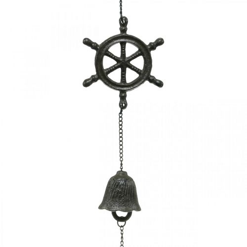 Produkt Vintage ozdobny dzwonek na kierownicę do przyczepy, dzwonek wietrzny żeliwny L50cm