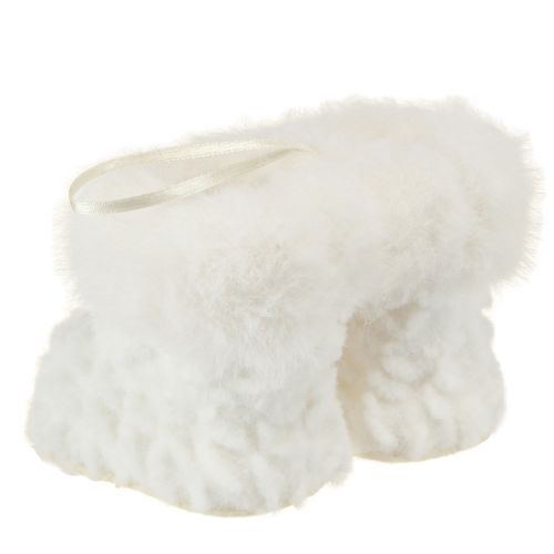 Produkt Kozaki z futerkiem Ozdoba choinkowa biała 7cm 2szt