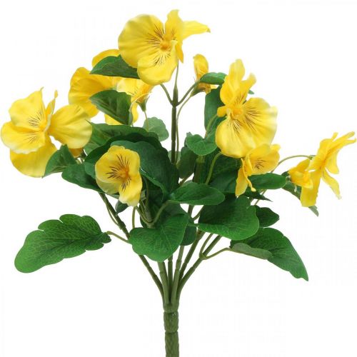 Sztuczne Bratki Żółte Sztuczny kwiat do przyklejania 30cm