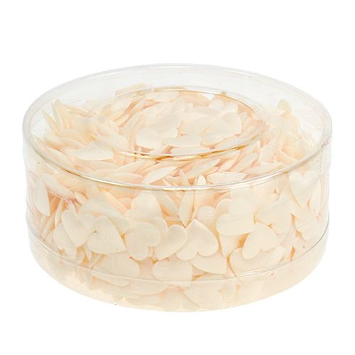 Floristik24 Tkaninowe serce do sypania krem 800szt.