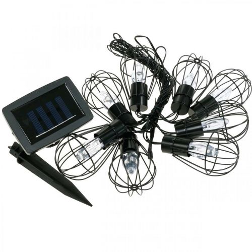 Floristik24 LED Solar Light Chain Garden Decoration Black 350cm 8LED