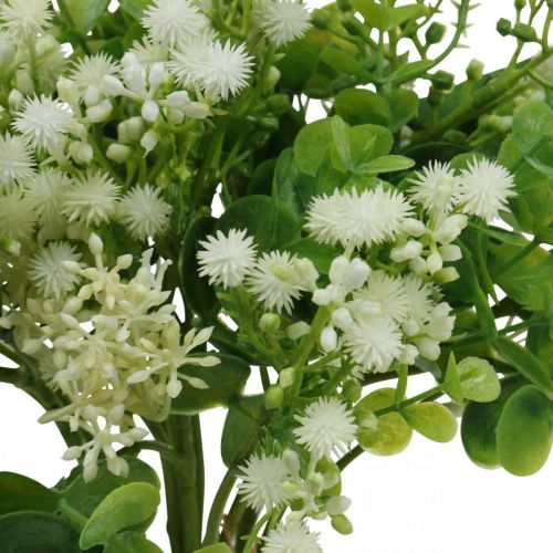 Produkt Bukiet dekoracyjny Bukiet sztucznych kwiatów Bukiet sztucznych kwiatów Zielony biały L36cm