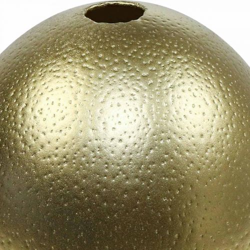 Produkt Ozdoba z dmuchanego jajka strusiego Dekoracja wielkanocna złota Ø12cm W14cm