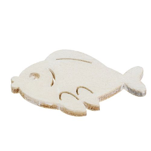 Floristik24 Ryba rozproszona biała 4cm 48 szt