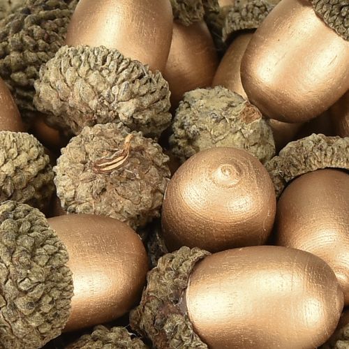 Produkt Ozdoba rozproszona żołędzie jesienno-zimowa złota 3cm 36 szt