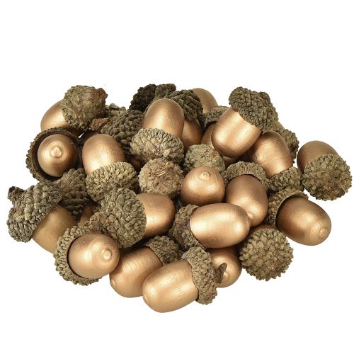 Produkt Ozdoba rozproszona żołędzie jesienno-zimowa złota 3cm 36 szt